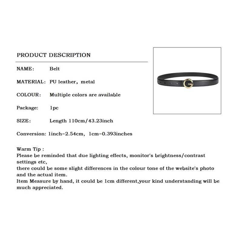 Product Introduction of New Fashion Elegant Belts for Jeans Clothing Accessories Thin Waistband Metal Buckle PU Leather Y2k Belt Women 2024 1