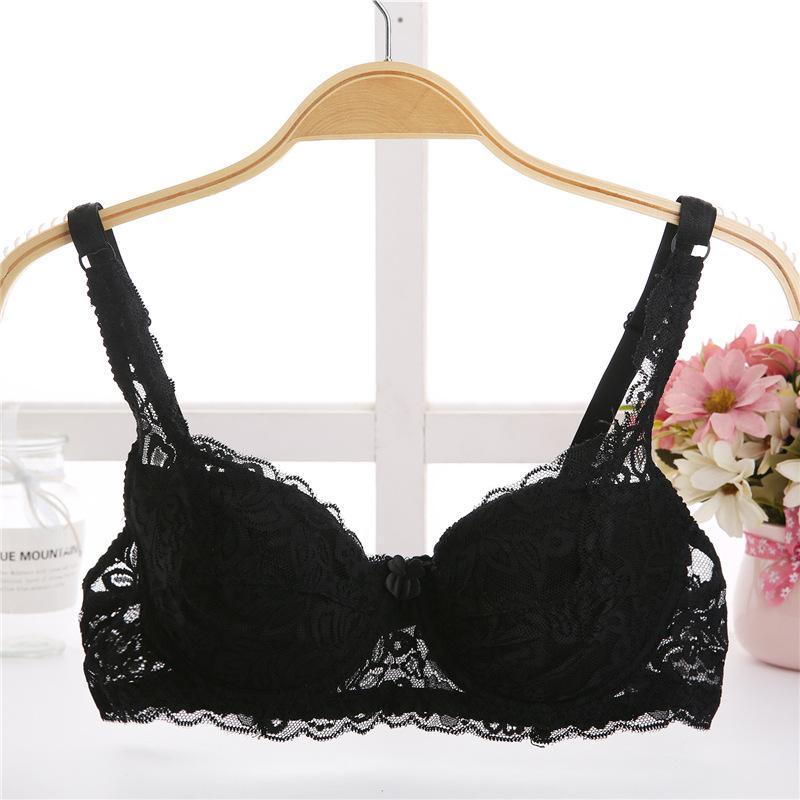 Big Thin cup Lace Summer Bra for Women Sexy Lingerie Underwire Cotton bra soft big size t shirt lady bra 32 34 36 38 40 BC 6
