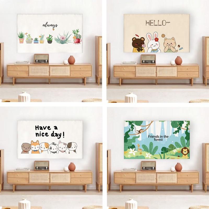 Tấm che bụi TV, chất liệu đàn hồi, thích hợp cho TV 32 inch, 42 inch, 43 inch, 50 inch và 55 inch, được làm bằng vải Chống Bụi, thích hợp để Đồ Trang Trí TV