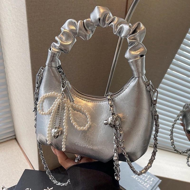 Túi Xách Nữ Quai Dúm Da Pu Dây Xích Đeo Chéo Cầm Tay Thời Trang Bag