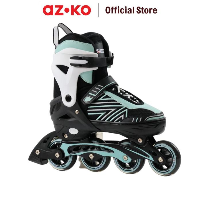 Gambar BERWYN UKURAN XL SEPATU RODA INLINE SKATE - HITAM/HIJAU dari AZKO ID Kab. Tangerang Tokopedia