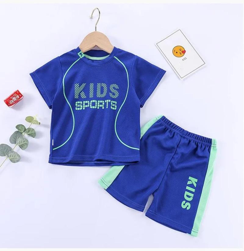 Product Introduction of Boys and girls sportswear mesh breathable sports jersey set new 4