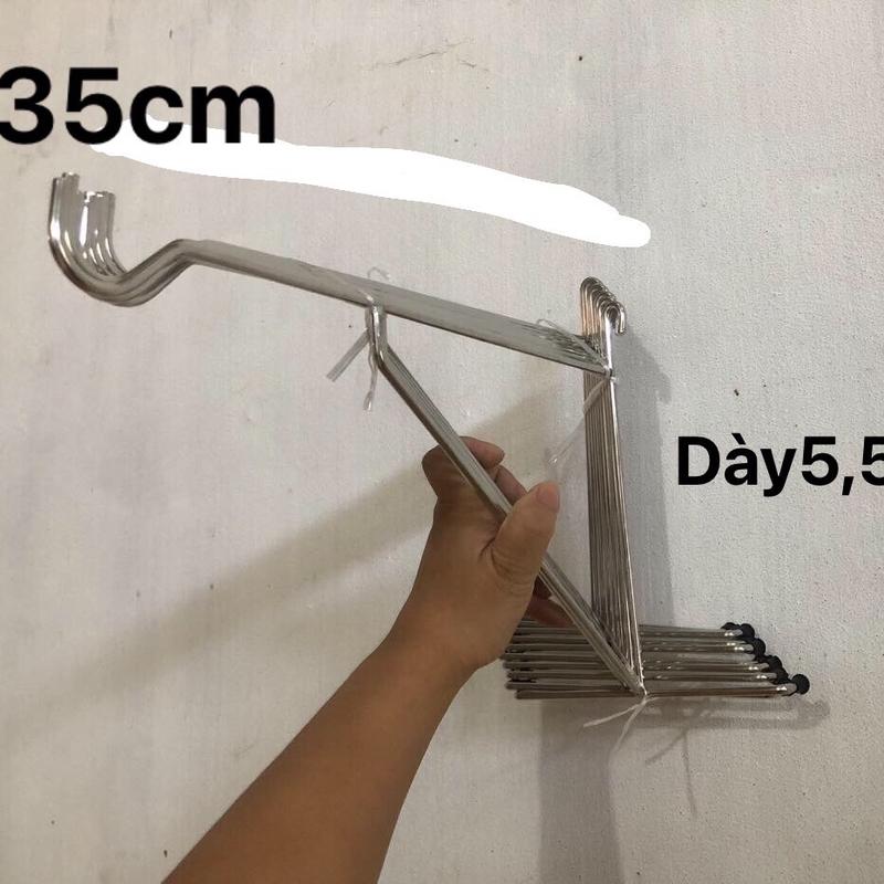 Mua 5 Móc treo lồng chim inox Kiểu mới ( kèm vít nở), móc treo to dày , inox sáng bóng, bền đẹp moc chao mao long kệ
