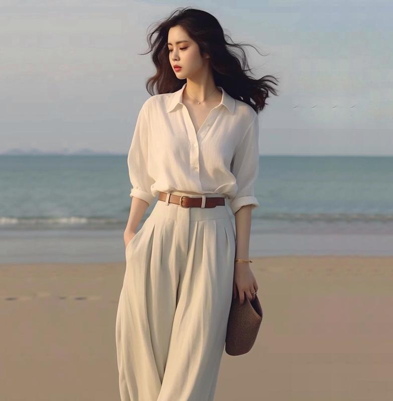 Quần ống rộng nữ hai cạp kép MRS gen eo tôn dáng có bigsize MRQ085G Women Ong Voi Pants