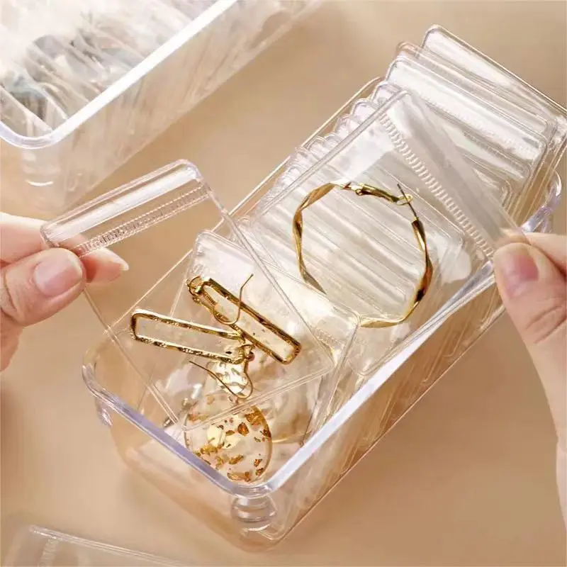 50pcs Anti-oxidation Jewelry Bags Clear Jewelry Zipper Bags Small Jewelry Organizer Ring Earring Storage Bags Self Seal Jewelry Packing Pouch Portable Waterproof Ziplock Bags