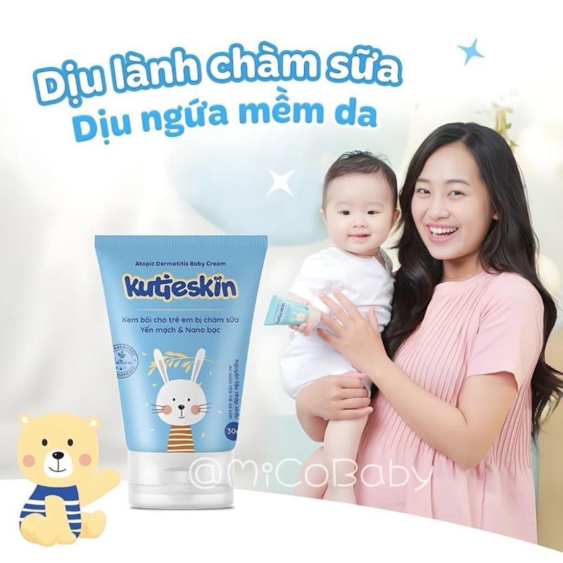 Kem bôi cho trẻ bị chàm sữa Kutieskin 30g Chính Hãng, an toàn cho bé từ sơ sinh kuti eskin 1