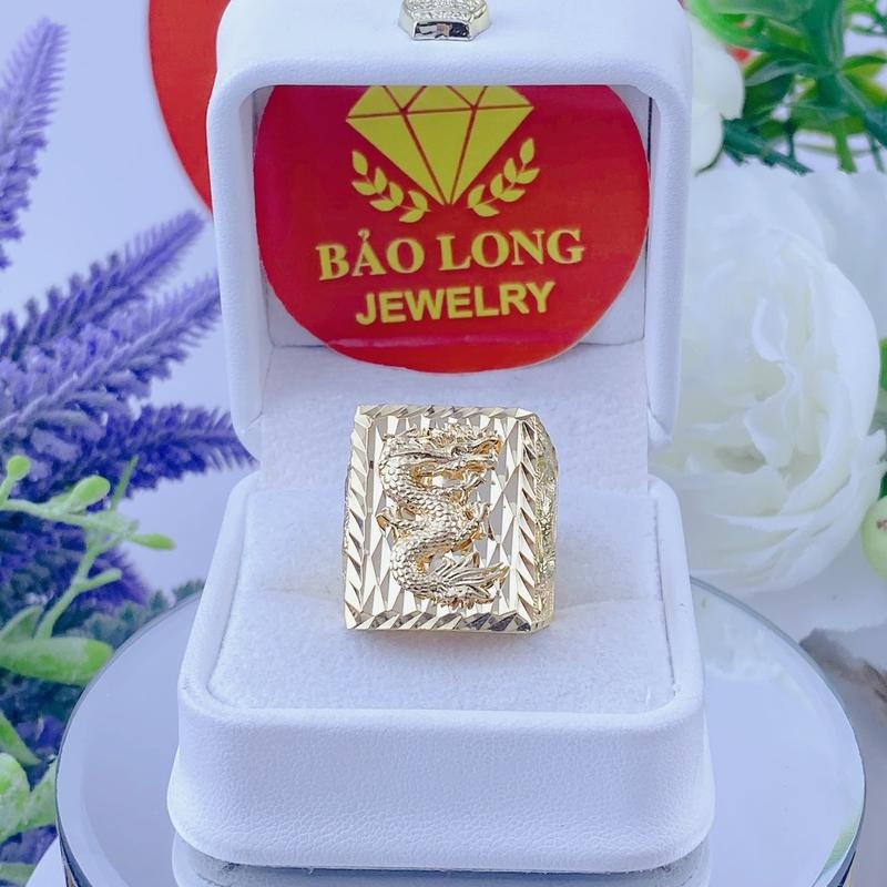 Nhẫn rồng nam mặt vuông bền đẹp