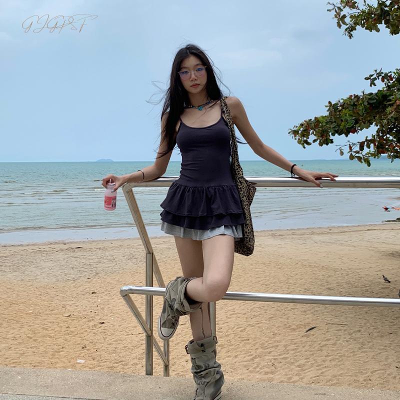 Product Introduction of Women'sFit Cami Dress Sleeveless Spaghetti Strap Ruffle Hem Dress Party Mini Dress Clubwear 28