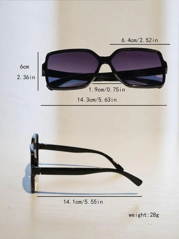Casual Large-frame Rectangular Gradient Stylish Decorative Eyeglasses, Perfect for Stylish Men and Women Suitable for Summer Travel and Photography 1