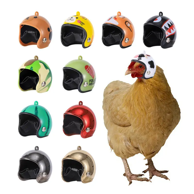 1 Pc Set Chicken Helmet Pet Protection Cap Dislocation Helmet Toy Cartoon Character Helmet Funny Pet Supplies