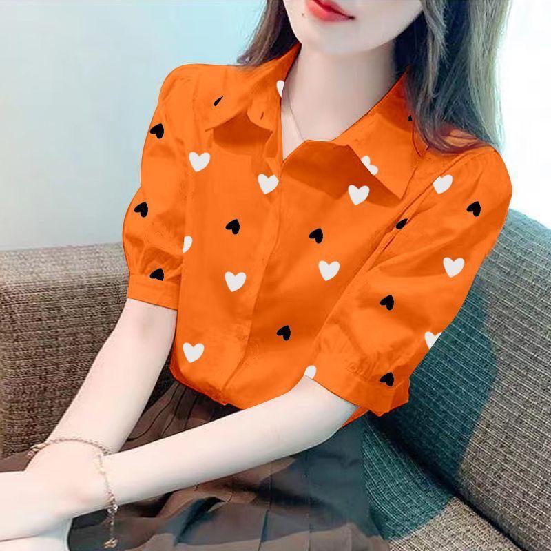 Áo Sơ Mi In Họa Tiết Phong Cách Hàn Quốc, Ngắn Tay, Dành Cho Nữ, Thiết Kế Đẹp, Sành Điệu, Mỏng Và Mỏng, Thời Trang, Thích Hợp Cho Mùa Hè, Hàng Mới Về Năm 2024 8