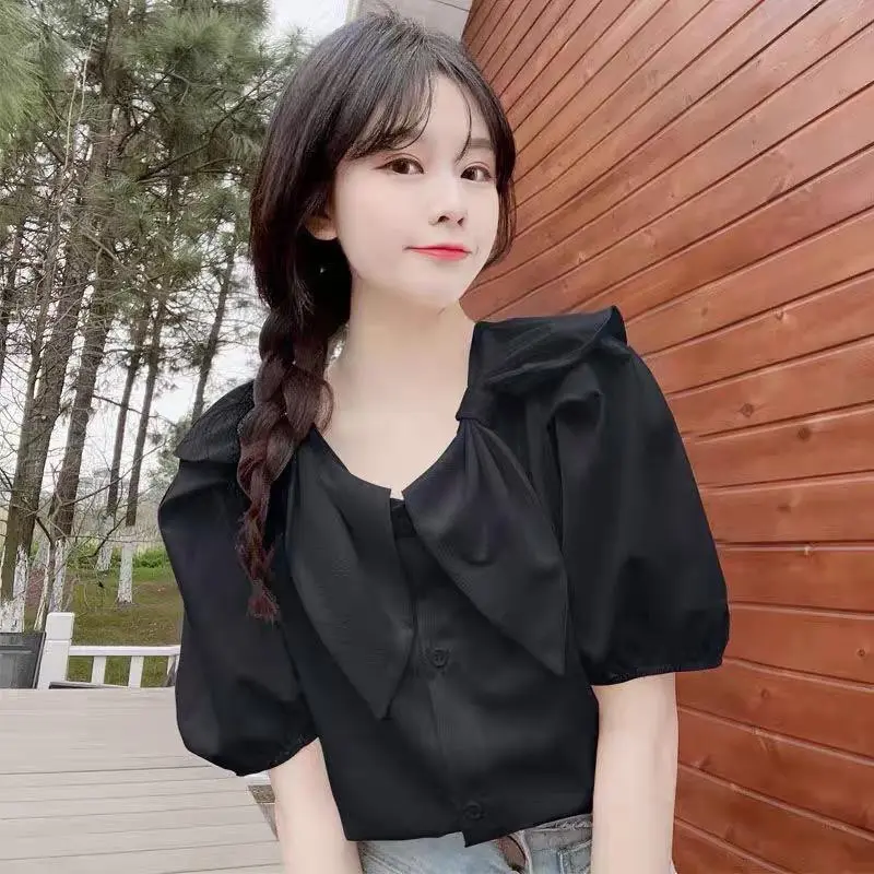 Áo sơ mi bigsize 60kg - 95kg kiểu nơ cổ dây lưng phù hợp mặc đi chơi du lịch 1