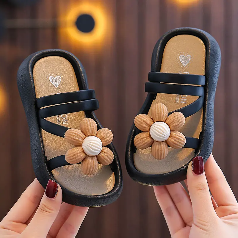 Dép Xỏ Ngón Bé Gái, Ưa Nhìn, Hàng Mới Về, Chống Trượt, Phong Cách Công Chúa Đẹp Trai, Thích Hợp Cho Mẫu Giáo, Chống Bám Bẩn, Dép Đế Bằng Trung Quốc Mới, HK, Năm 2025 5