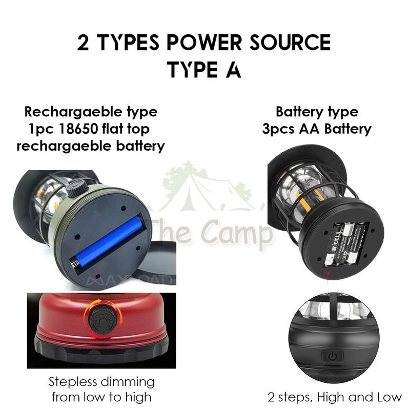 Camping LED Vintage Lantern Light Retro Design Hanging Lamp Warmwhite High Brightness USB Bluetooth Music Type C Hiking 4