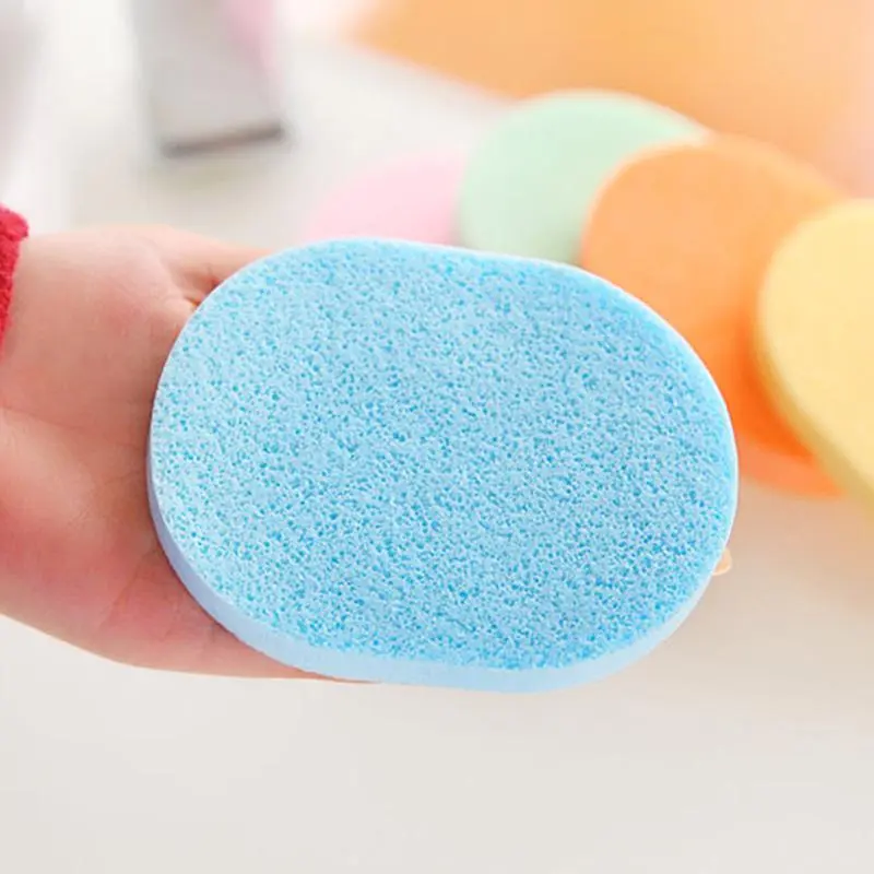 Miếng Bọt Biển Làm Sạch Da Mặt, Nhiều Màu Sắc, Miếng Làm Sạch Da Mặt, Miếng Rửa Mặt, H3B4 Màu Ngẫu Nhiên, Phồng A3E8, 1 Miếng 5