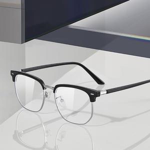 กรอบแว่นตาคลาสสิก CAPONI สำหรับผู้ชาย ดีไซน์อัลลอยด์ TR ทรงสี่เหลี่ยม แว่นตาป้องกันแสงสีฟ้า ดีไซน์แบรนด์ดั้งเดิม แว่นตา JF9085 มาใหม่