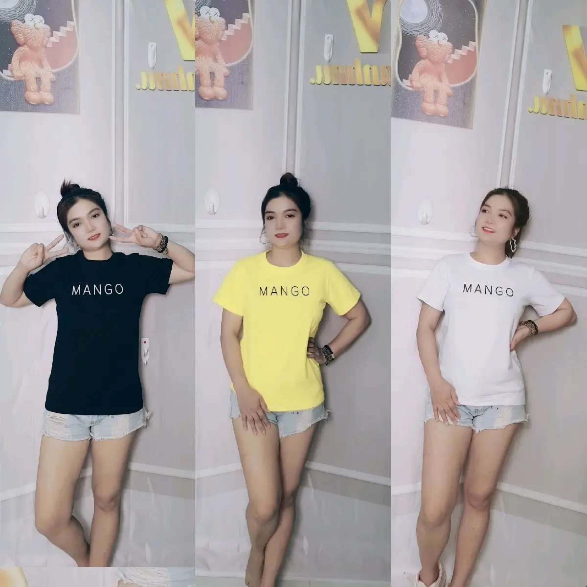 Áo Thun nữ    (QN39)Fom rộng,Unisex,Ovresize,Thời trang Nữ,  Trẻ trung ,Độc đáo,Mẫu mới,Cổ tròn,Ctotton Top Women .Cottonthái Jean Voi