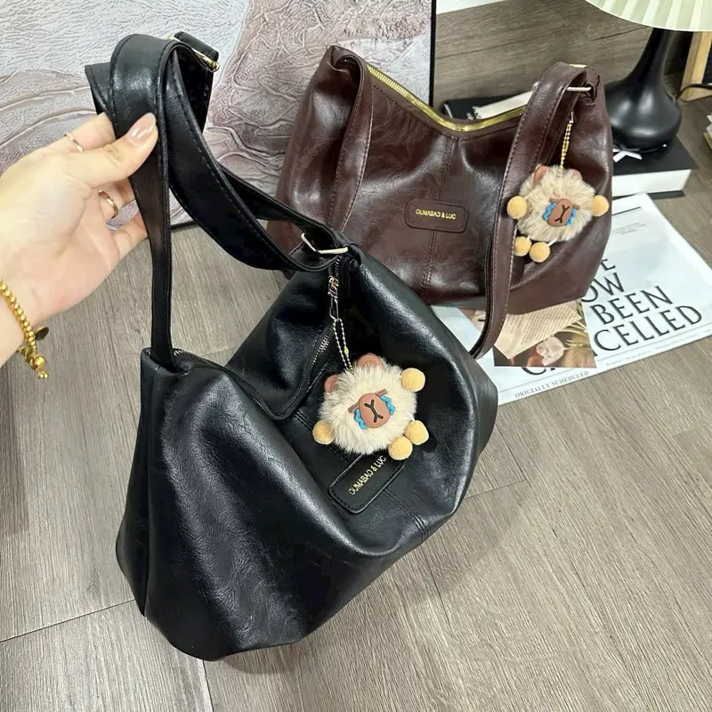 (Tặng Kèm Charm ) Túi Tote Đeo Vai Đeo Chéo Da Dày Tre Trung Năng Động A3 Hoa Sữa Shop 98
