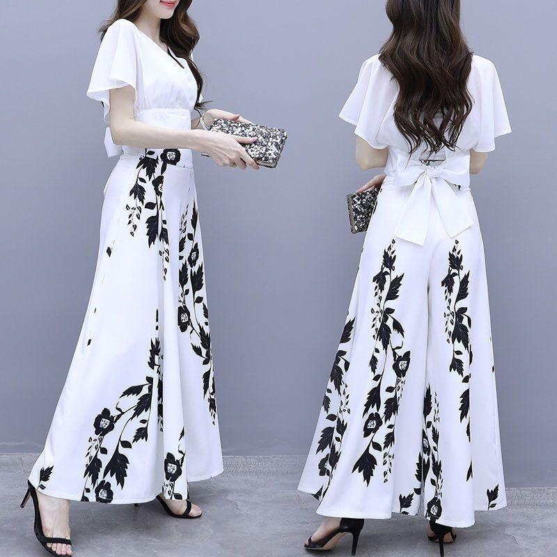 Product Introduction of Quần Ống Rộng Thời Trang Phong Cách Phương Tây, Hàng Mới Về Mùa Hè 2023, Phong Cách Quốc Gia, In Đen Trắng, Váy Quần Bó Sát Dáng Rộng Rãi Đơn Giản, Quần Áo Nữ Mới Quần Lót Nữ Quần Lót Nữ 13