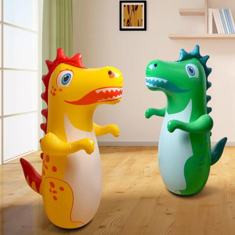 Fun Interactive 3D Inflatable Dinosaur Punching Bag Dinosaur Shape Gifts Standing Punching Bag PVC Parent Child Toys Outdoors Game 5