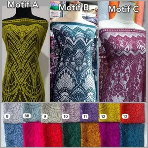 KAIN Brokat Panel Semifrancis Bahan Kebaya Semiprancis