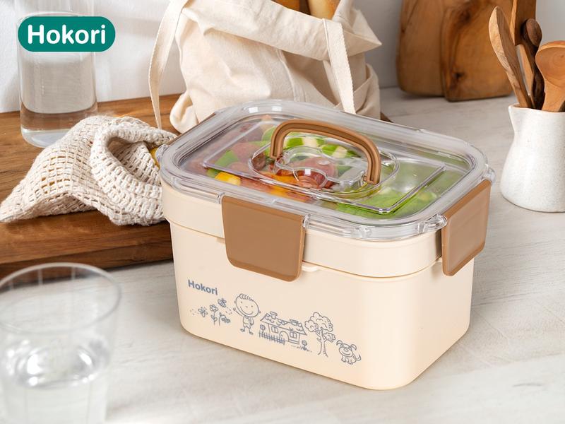 Hokori - Hộp Đựng Cơm Việt Nhật Đựng Thức Ăn Hai Tầng Ruột Inox Giữ Nhiệt Cao Cấp Thiết Kế Tinh Tế An Toàn Sức Khỏe