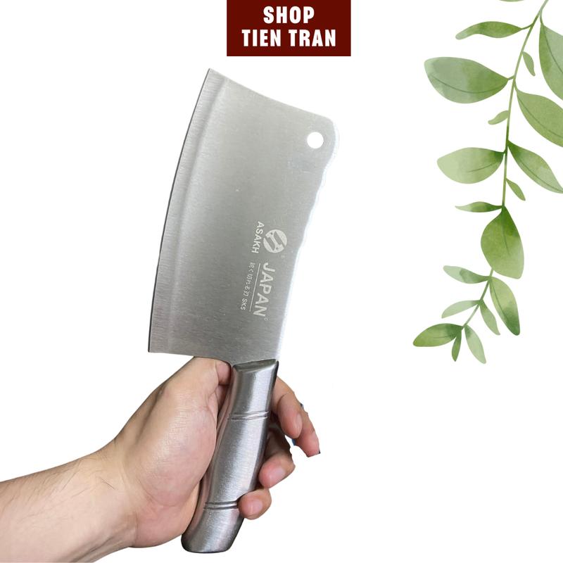 Dao Chặt xương inox Cao Cấp Slicer Knife - DAO CHẶT XƯƠNG LƯỠI THÉP CỰC BÉN SLICE KNIFE CẦM CHẮC TAY - dao chat xuong heo gà - dao chặt thịt lưỡi thép - dao thái thịt thép không rỉ