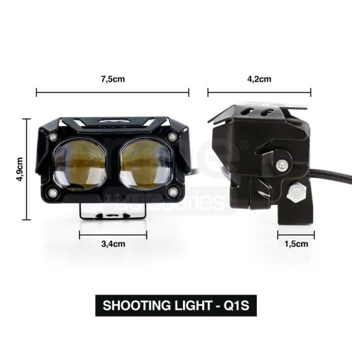 Lampu LED Tembak Sorot 2 mata LUMINOS Q1s Projektor Laser 3Mode 5000Lumen Grs 5
