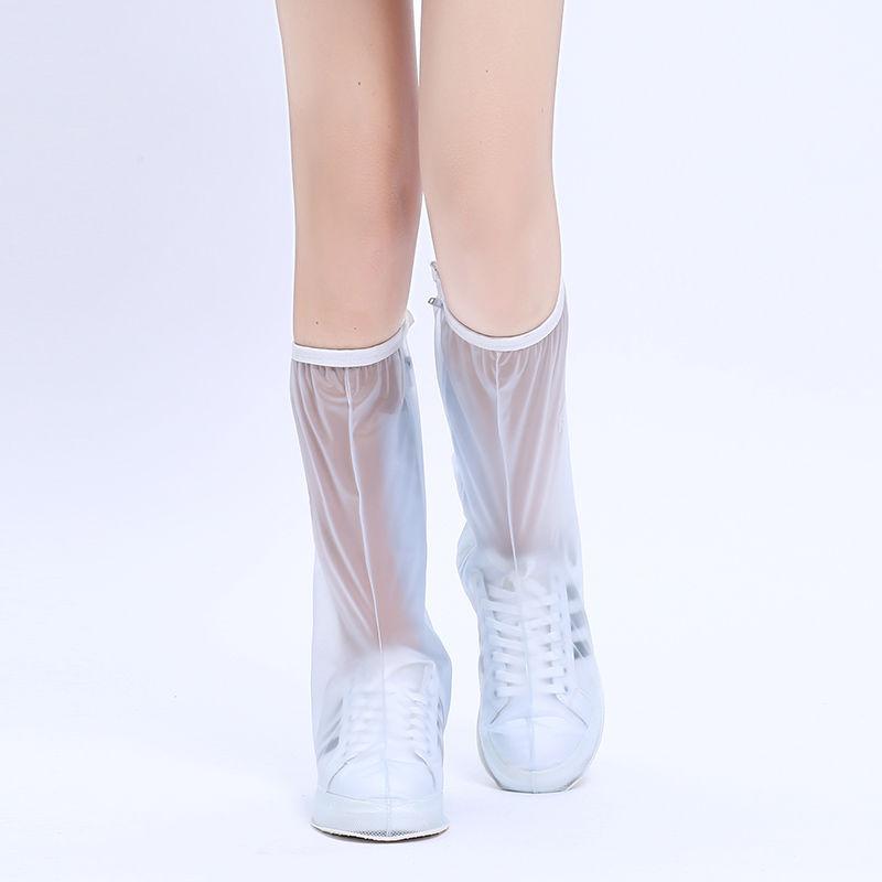 Ủng Bọc Giày Đi Mưa Chống Nước Chống Trượt Cao Cấp Cổ Cao Có Khóa Kéo Tiện Dụng Kiểu Dáng Thời Trang 3