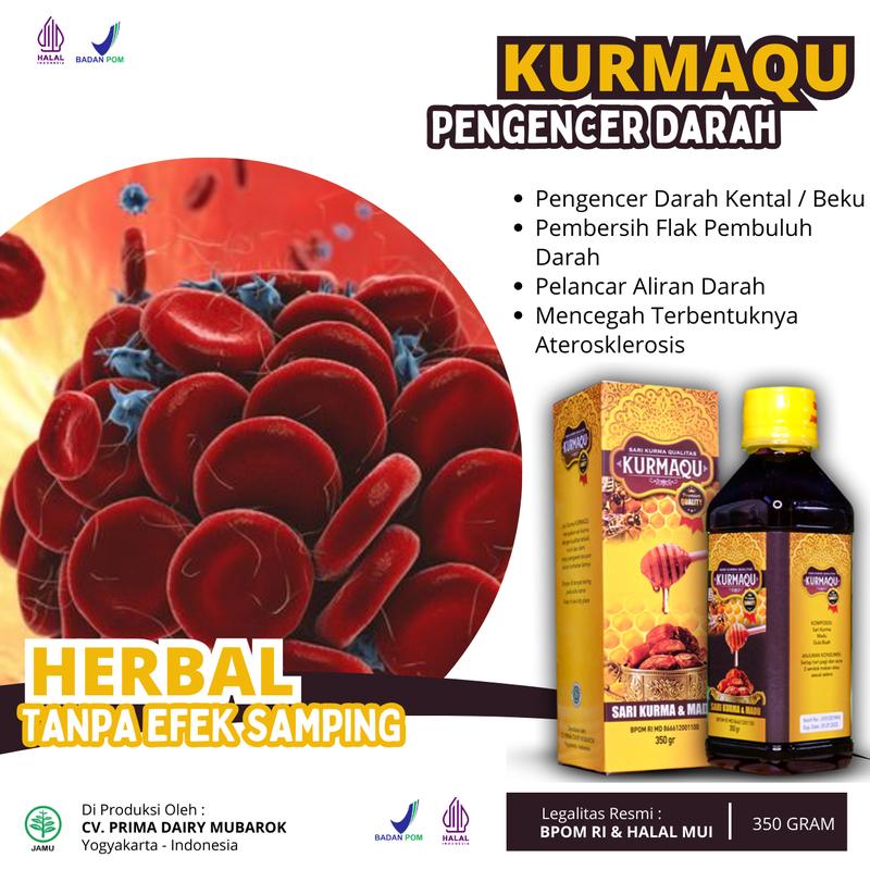 Kurmaqu Sari Kurma dan Madu Untuk Pengencer Darah, Pembersih Plak Pembuluh Darah, Pelancar Aliran Darah, Aterosklerosis 1