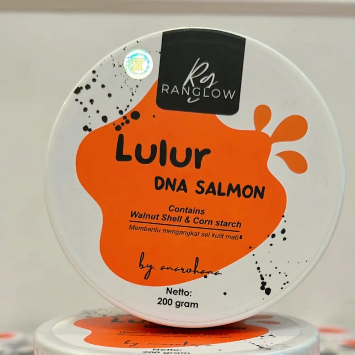 Ranglow lulur DNA salmon Mencerahkan Memudarkan Scrub Tubuh