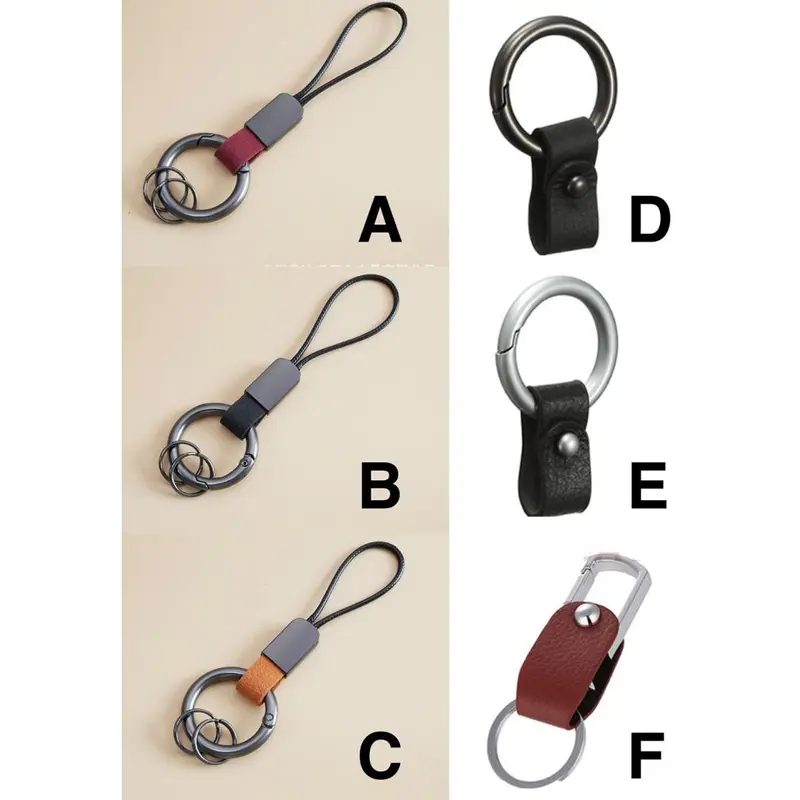Gantungan Kunci Ring Kulit Bulat Keyring Leather Keychain 1