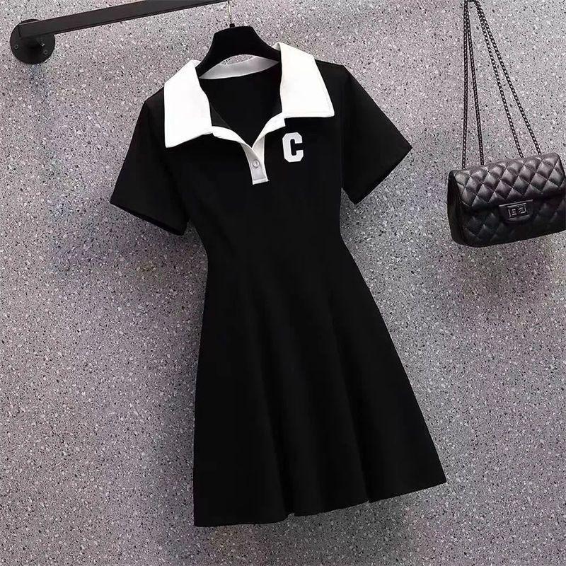 Váy Cổ Polo, Phong Cách Mùa Hè, Dành Cho Nữ, Phong Cách Mới Mùa Hè 2024, Eo Bó Sát, Ôm Vừa Vặn, Váy Ôm Chữ A, Thời Trang, Dễ Phối Đồ 0