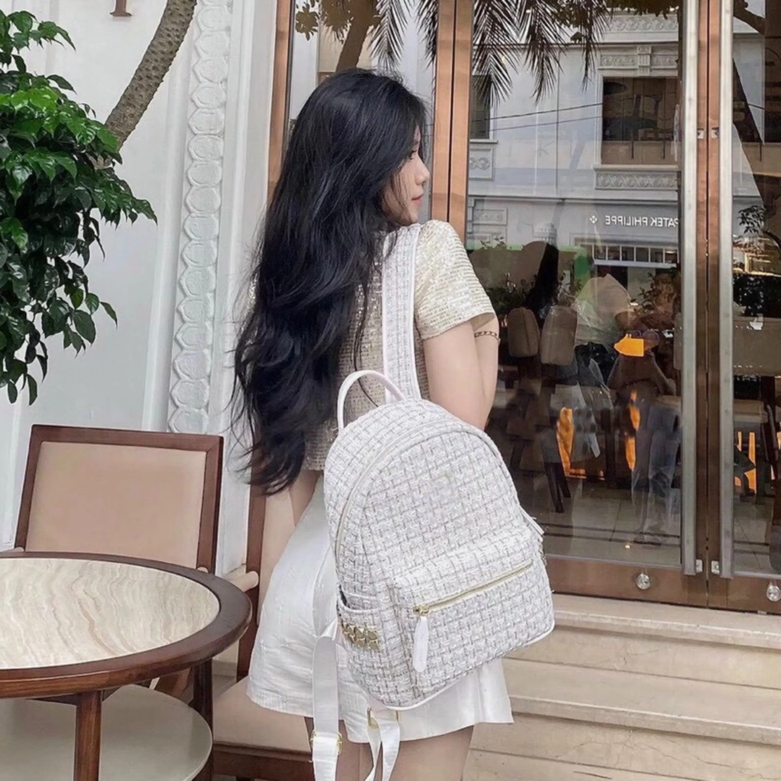 Balo Dạ Kim tuyến Size 40 vừa A4, Laptop 14inch, Atlat địa lý Bag Da Đeo Vai