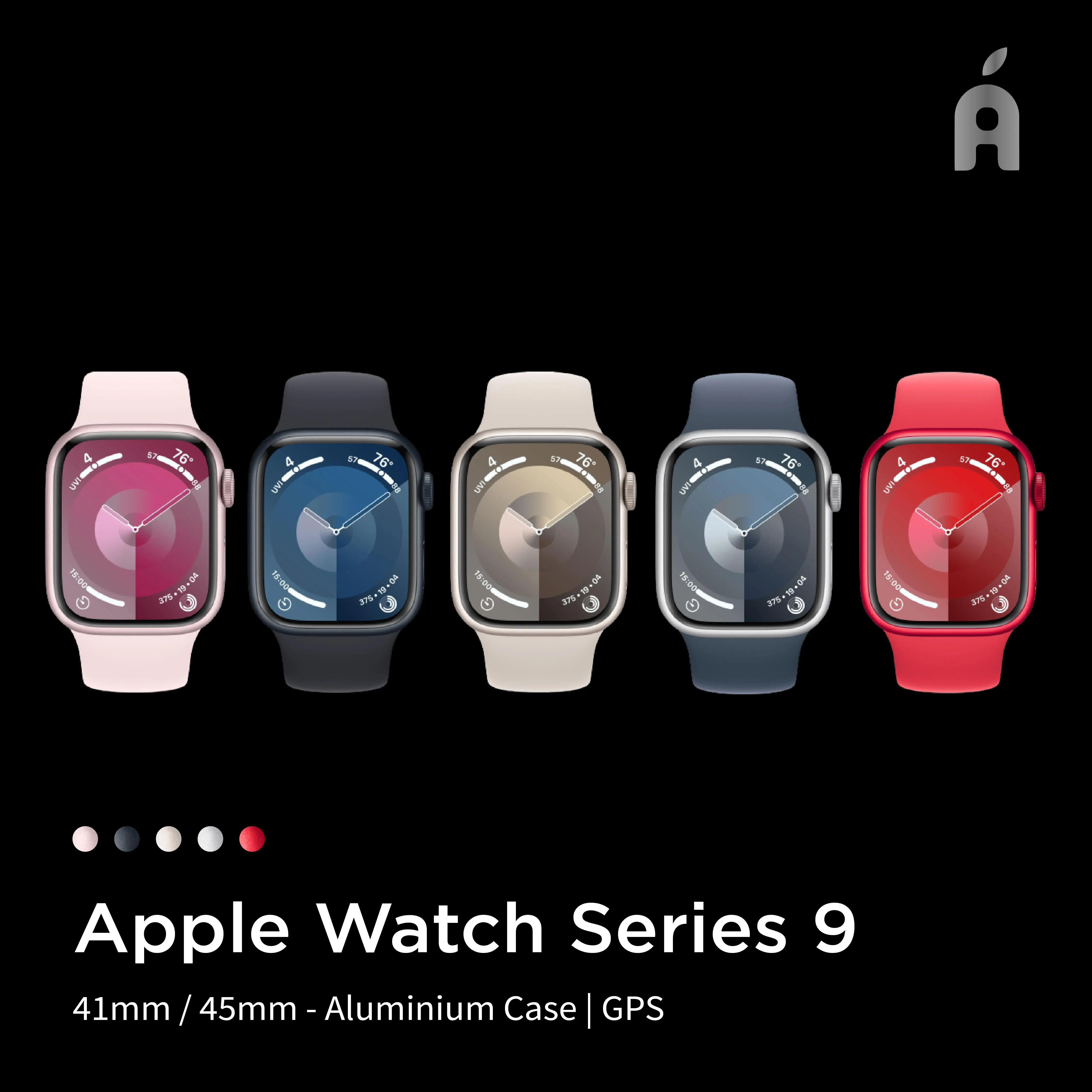(EXCLUSIVE KOHCUN) Smartwatch INTER Apple Watch Series 9 41MM 45MM Pink Midnight Starlight Silver Red