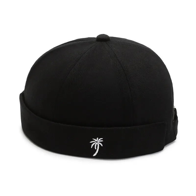 Brimless Yuppish Flat Cap for Men, Hip-Hop Street Style Versatile Beret, Spring Summer Round Top Trendy Landlord Hat
