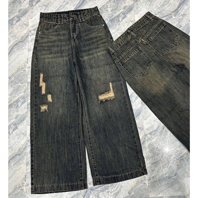 Product Introduction of [Nấm lùn 91cm] [MS 70] Quần Jeans Ống Suông R Gối Dài 91cm Túi Kiểu Dành Cho Nấm Lùn  Women 30