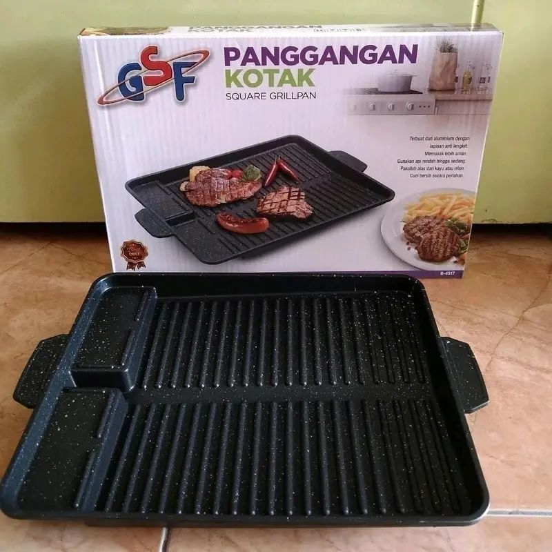 Alat Panggang BBQ Serbaguna/ Square Grill Pan GSF G-4517 0