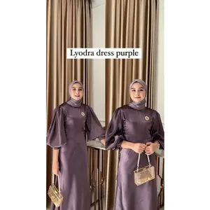 ADEEVA - Fuji Dress Baju Pesta Pengantin Bridesmaid Terbaru Bahan Maxmara Silik Premium Gamis Muslimah Pesta Dress Murah Terbaru Bisa Cod