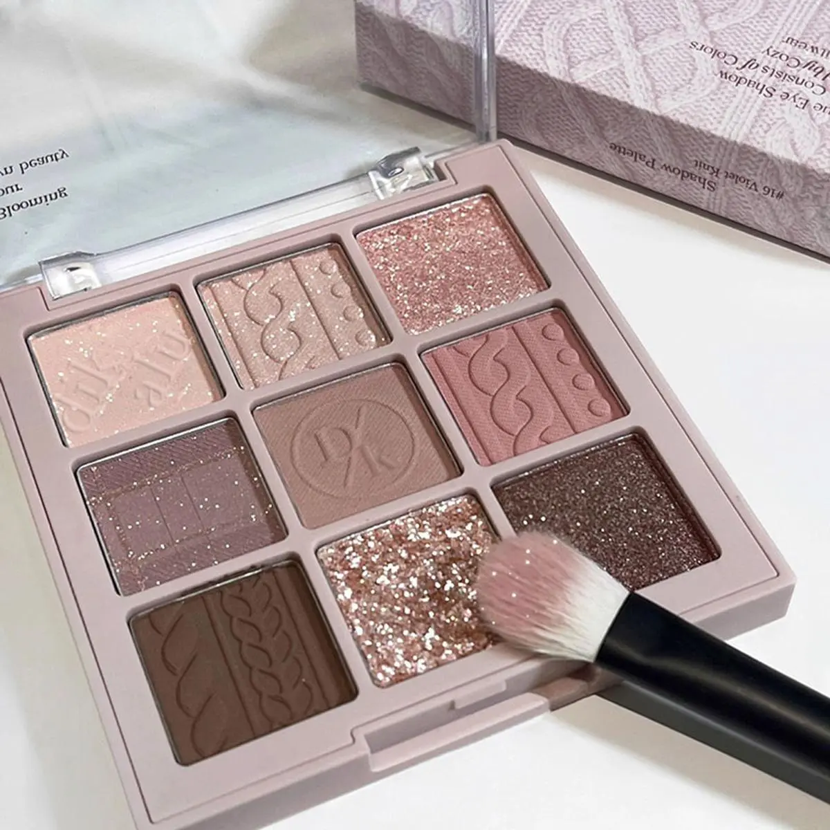 Long Lasting Matte Eyeshadow Palette Butter Bronze Eyeshadow, 9 Colors Shimmering Eyeshadow Set Stage, Wedding, Compact Portable Eye Makeup Tool, Cosmetic Gift, Summer Makeup, Christmas Gift