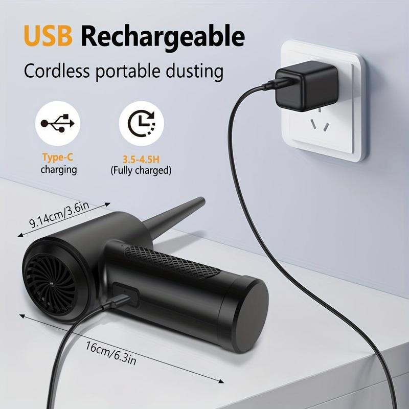 Product Introduction of USB Rechargeable Air Duster, Electric Air Blower, Multifunctional Compressed Air Duster for Car, Keyboard, Camera, Mobile Phone, Computer, Laptop 1