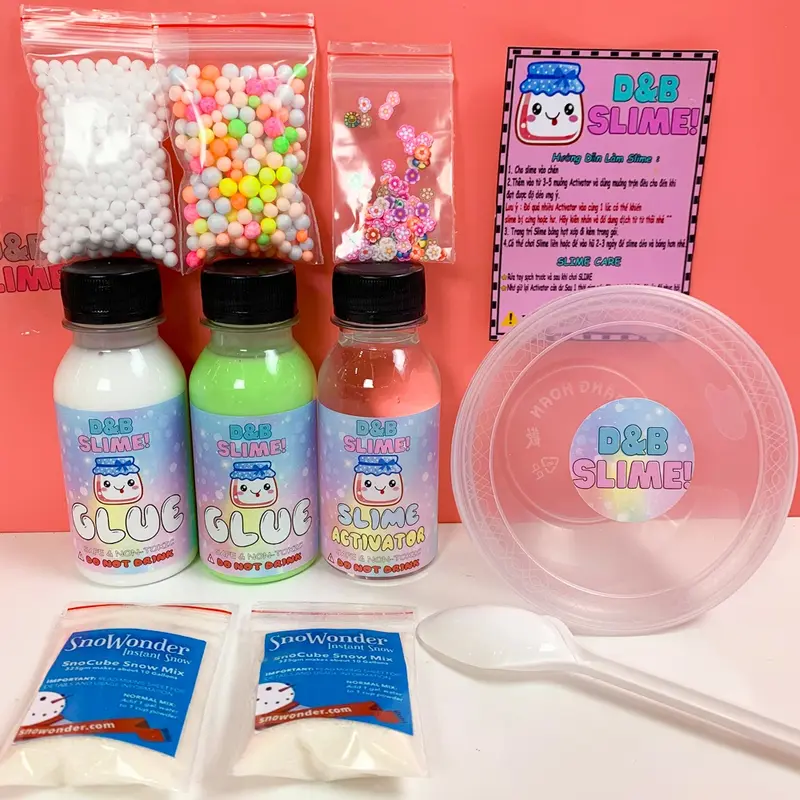 Bộ Kit làm Slime Mây Cao Cấp - Set làm Slime Mây Đủ Màu Gía Rẻ Nhất (Có hướng dẫn đầy đủ) 6