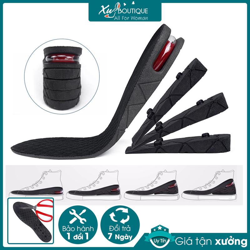 Miếng Lót Giày Độn Đế Tăng Chiều Cao Đệm Khí Nam Nữ Siêu Êm Cao Su
