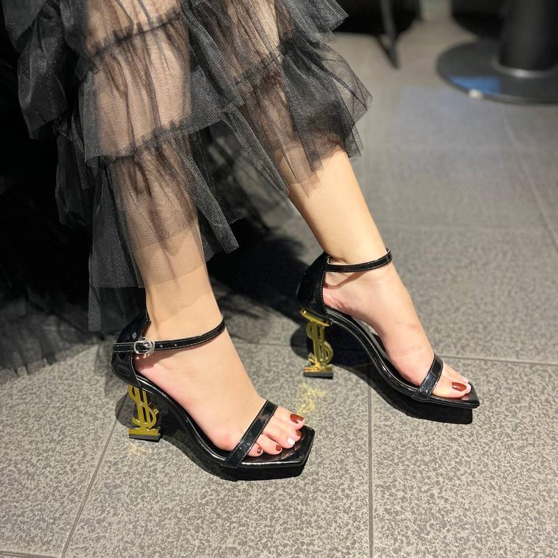  Guốc cao gót nữ Dép cao gót nữ 7cm  Giày sandal cao gót bít hậu mũi vuông gót cao 10cm Luzi Shoes  M41  