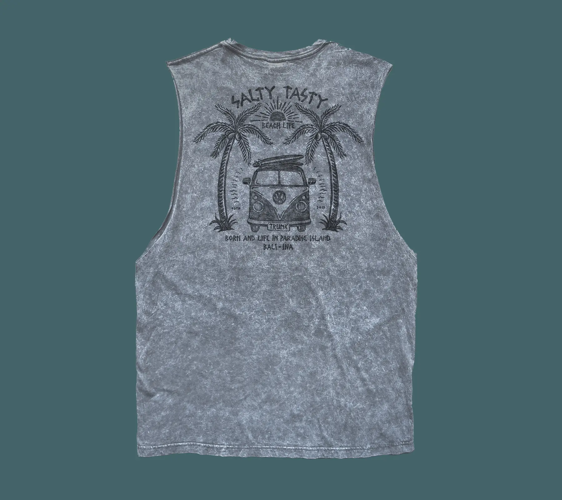 Trunk Tank Salty Grey Baju Tanktop Muscle Keren Motorcycle Baju Motor Kaos Keren Baju Doplang