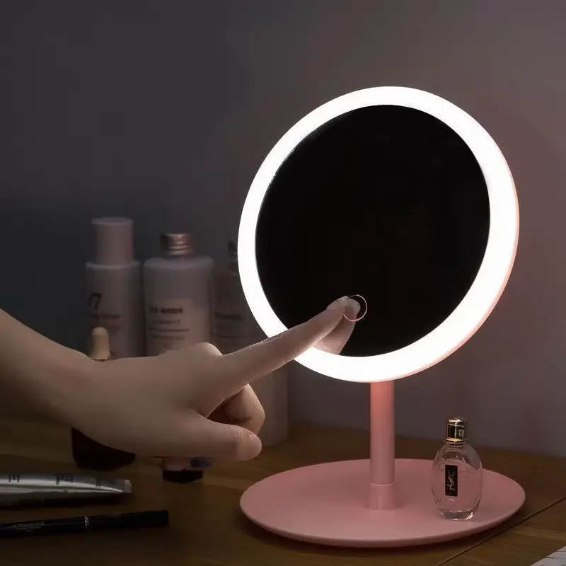 [Kèm Dây Sạc] Gương đèn LED cảm ứng 3 chế độ ánh sáng hình tròn để bàn trang điểm - Giao Màu Ngẫu Nhiên 6