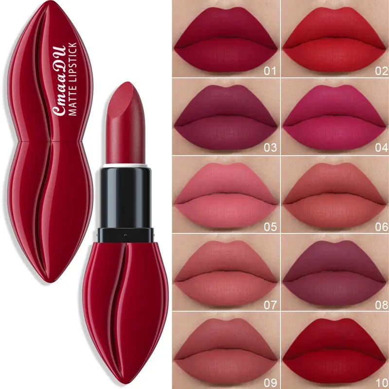 Lipstik Matte Beludru Jenuh Matte Matte Lipstik Merah Lucu Lipstik Merah Sejati import 1