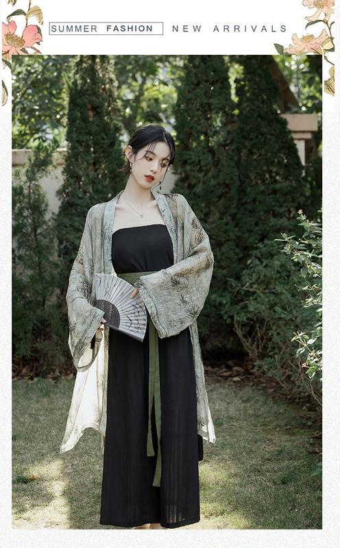 Product Introduction of New Chinese Style Han Chinese Clothing Suits Placket Long Cardigan Pants Three-Piece Suit Daily Commute Leisure Comfortable 14