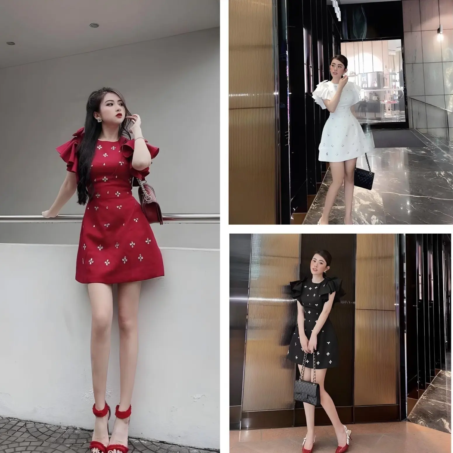 Đầm cánh tiên đính đá 3 màu SL - Lari shop