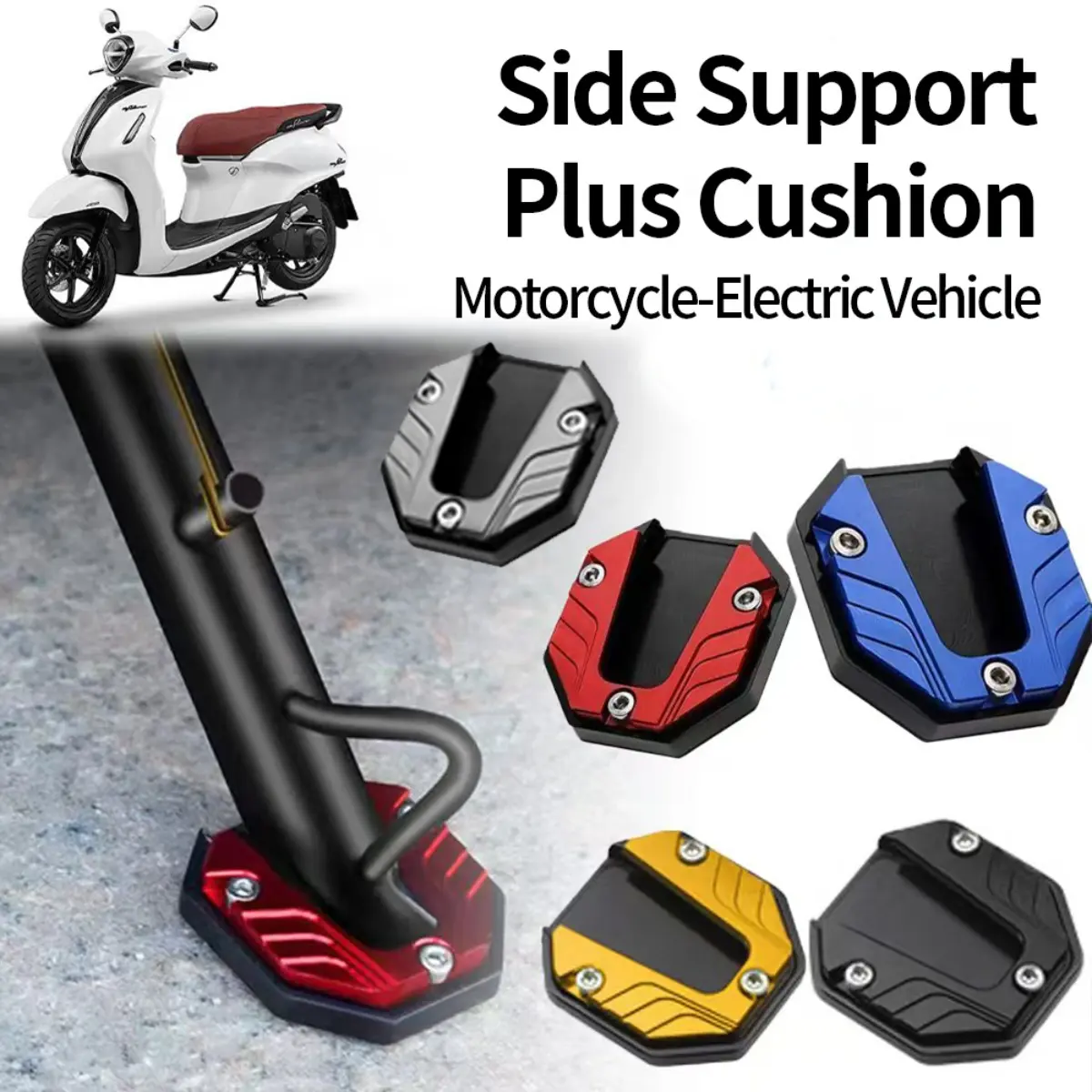Bantalan Penyangga Kaki Kendaraan Listrik – Pedal Baterai Paduan Aluminium, Rangka Penyangga Samping Sepeda Motor, Bantalan Kursi Anti Selip Tunggal Alat Outdoor